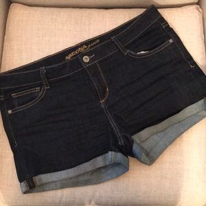 Dark wash shorts